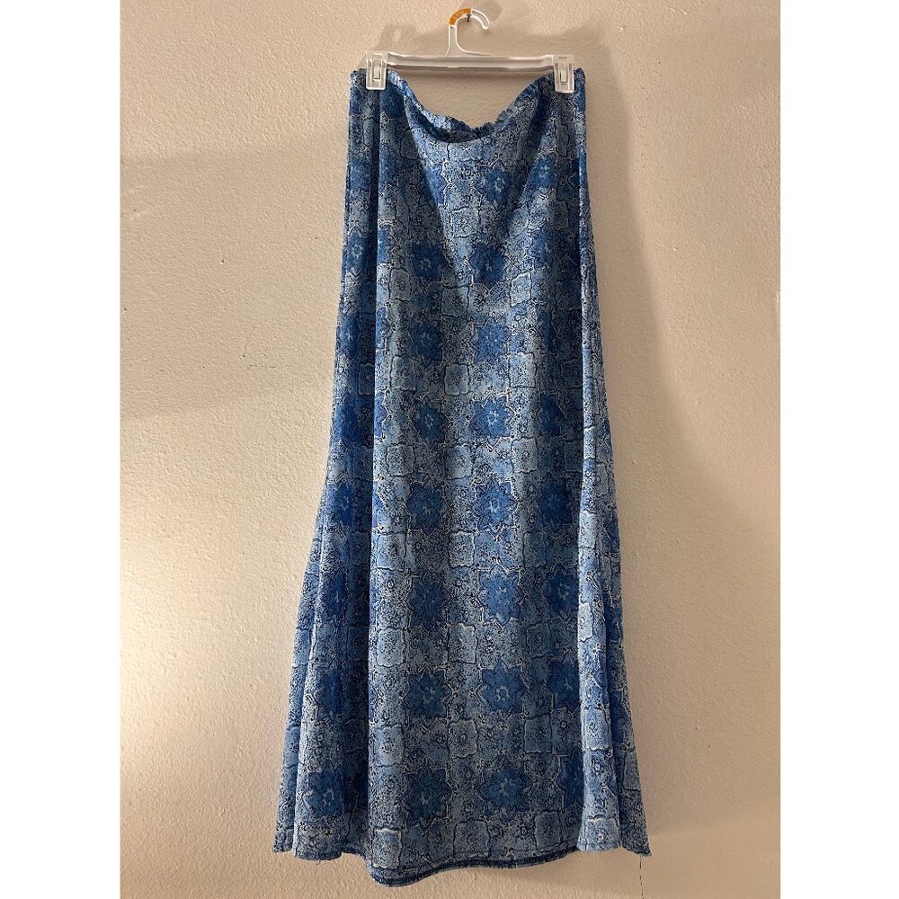 Blue Summer Patterned Skirt